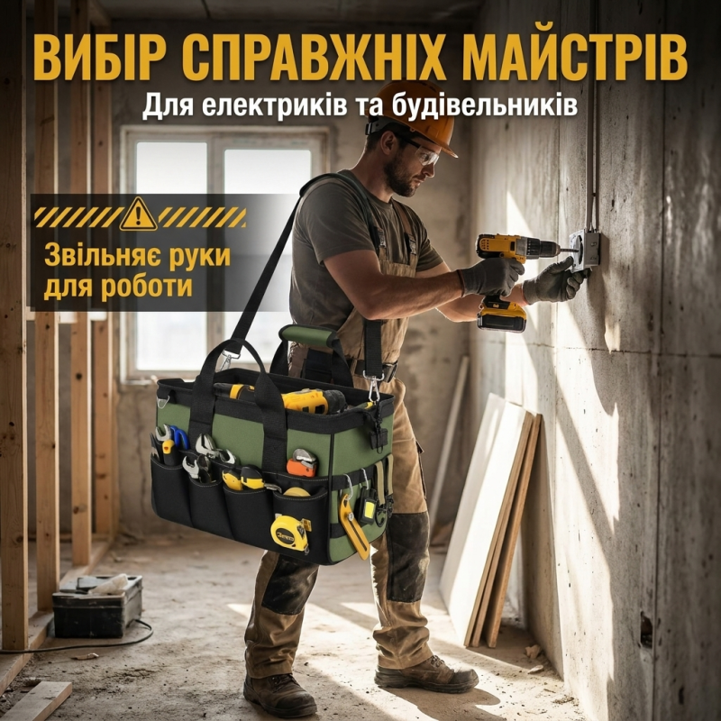 Сумка для інструментів та інших аксесуарів з наплічним ремінем 39 х 20 х 23 см