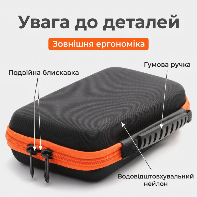 Кейс органайзер для SD-карток, флешок та кабелів GHKJOK GH1720 чорний 19 x 12.3 x 5.5 см
