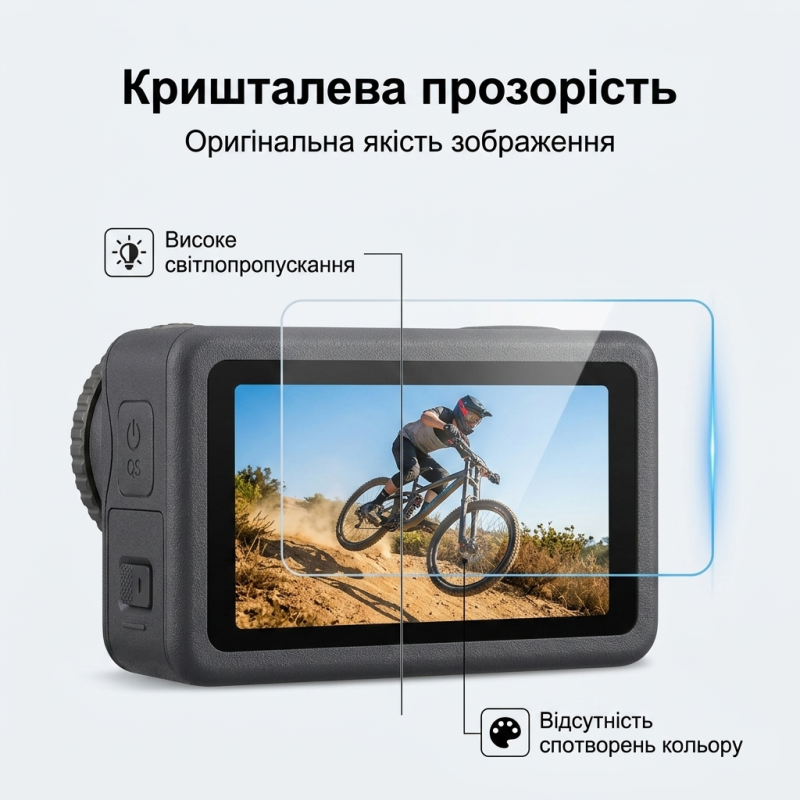 Захисне скло Puluz PU1067 для екшн-камери DJI Osmo Action 6
