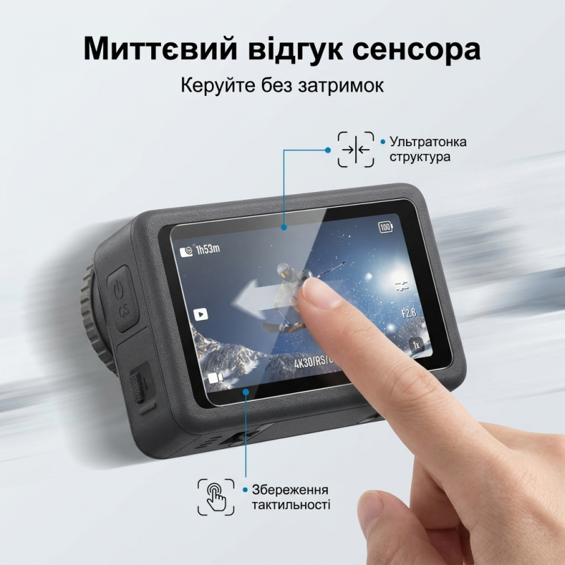 Захисне скло Puluz PU1067 для екшн-камери DJI Osmo Action 6