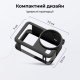 Силіконовий чохол Puluz для екшн-камери DJI Osmo Action 6 з ремінцем та кришкою об'єктива (Чорний)