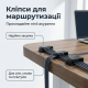 Набір органайзерів для кабелів 173 предмети – самоклеючі кліпси, тримачі та стяжки для дротів, чорний