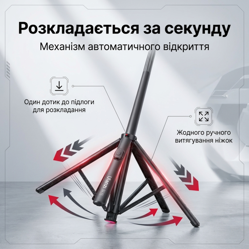 Штатив-монопод для смартфона Ulanzi SK-21 з магнітним кріплення MagSafe та Bluetooth пультом 180 cм