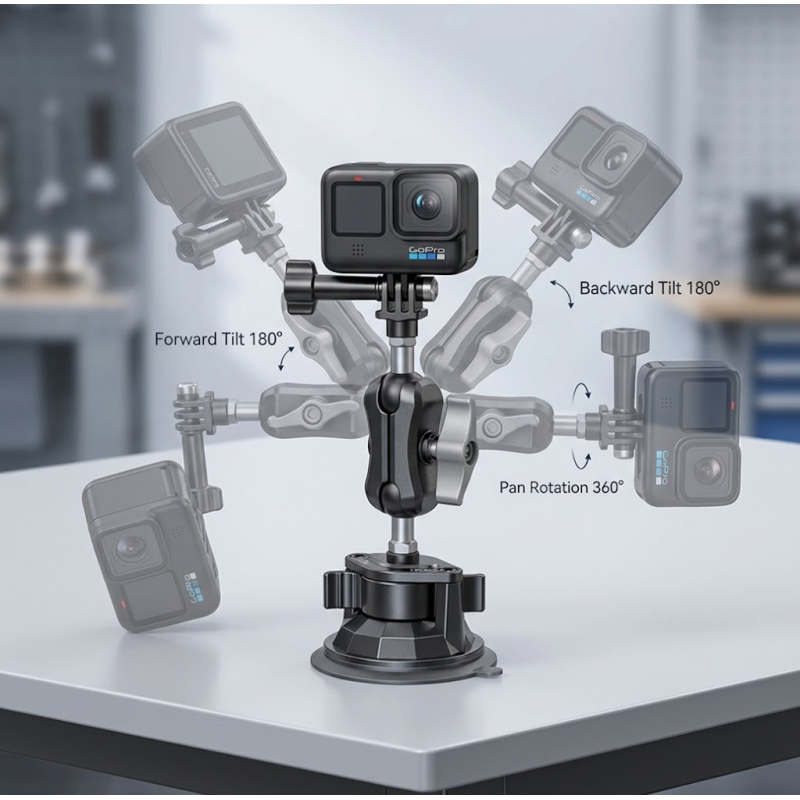 Професійне вакуумне кріплення присоска для екшн-камер GoPro, DJI, Insta360