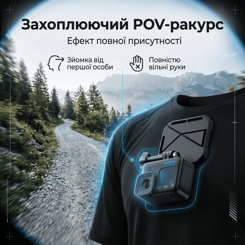 Магнітне кріплення на груди для екшн-камери з ремінцем для GoPro DJI Insta360 MARTVSEN X7PRO
