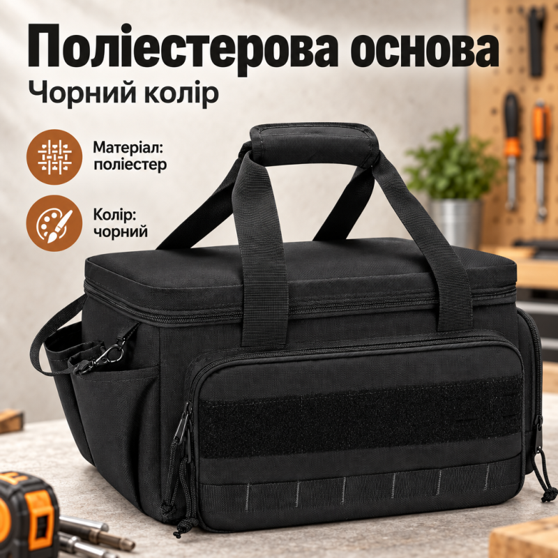 Сумка для інструментів 36,7 × 21,5 × 20,5 см з двосторонньою блискавкою