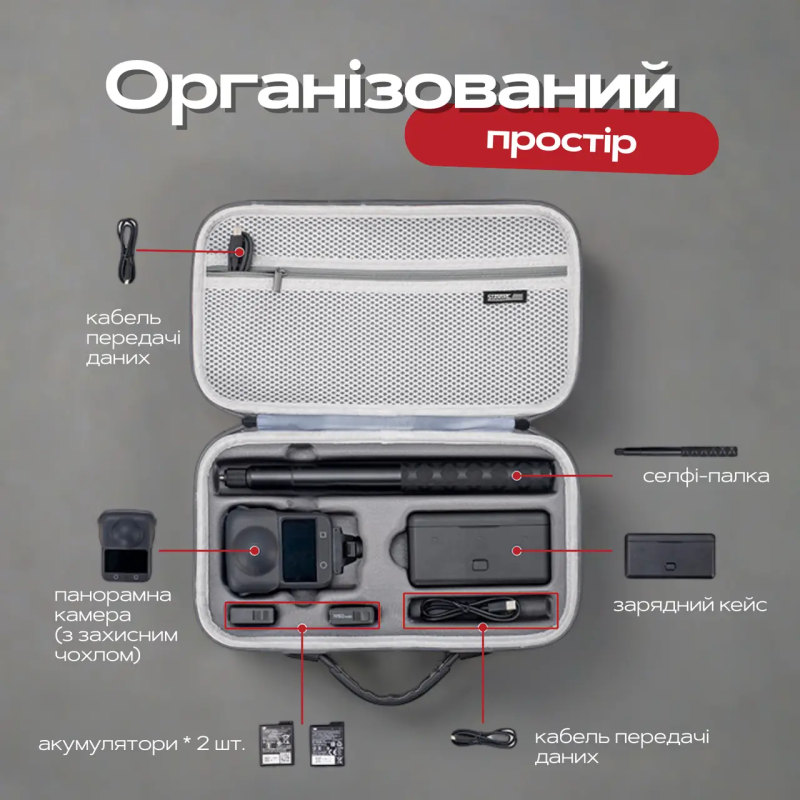 Кейс для аксесуарів та екшн камери DJI Osmo 360 STARTRC 12210010