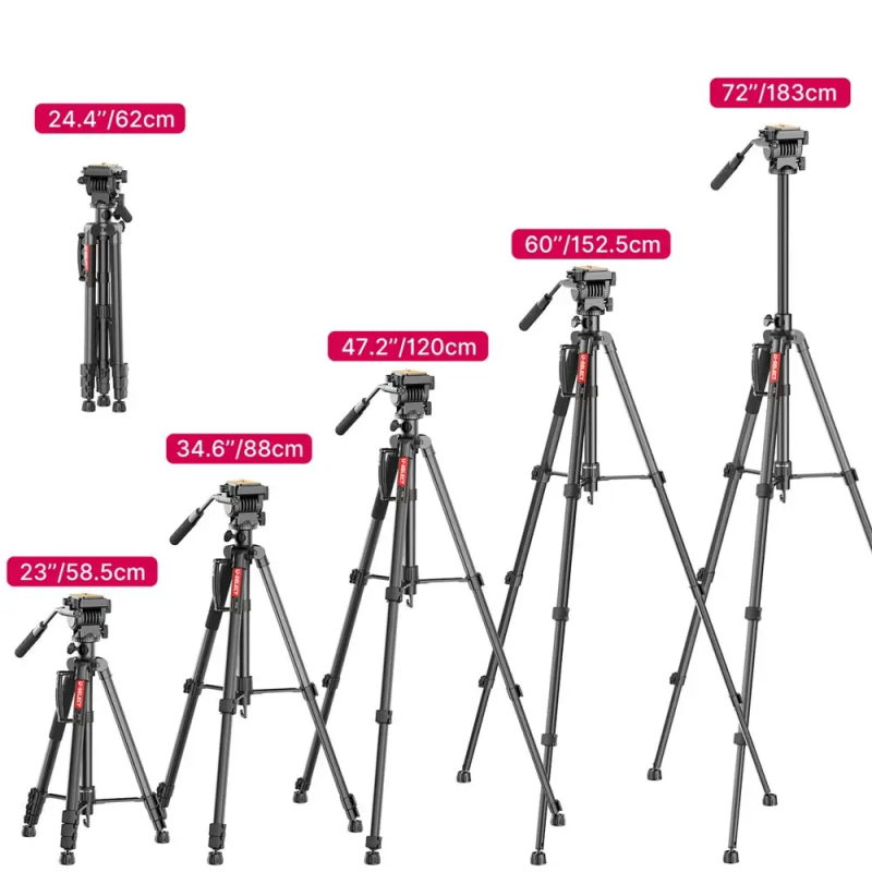Штатив Ulanzi U-SELECT VT-02, вертикальна тринога 360° для камери, фототапарата 183 см, чорний