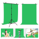 Фон із стійкою Puluz PU5204G Chroma key зелений (100x200см)