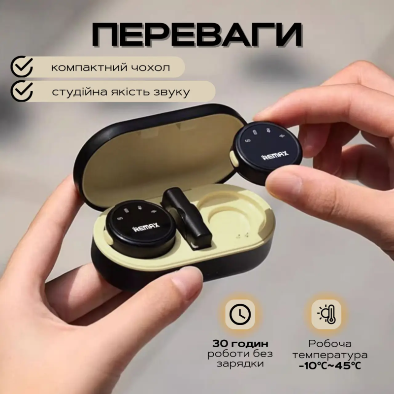 Безпровідний петличний мікрофон Remax K16 Lightning для iPhone