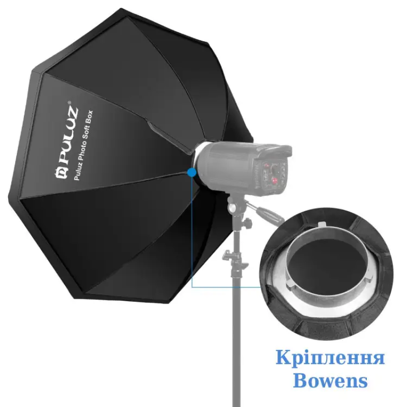 Софтбокс з патроном, розсіювач із кріпленням Bowens 95см Puluz PU5125