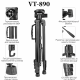 Професійний штатив-монопод Kingjoy VT-890 з відеоголовкою для камер та смартфонів (2-в-1)