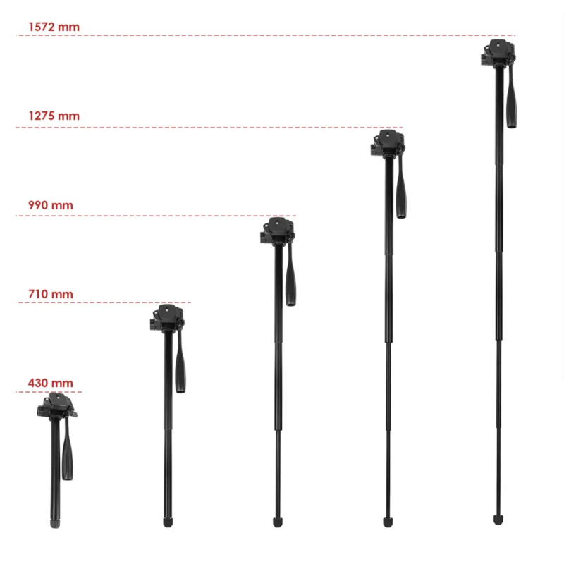 Професійний штатив-монопод Kingjoy VT-890 з відеоголовкою для камер та смартфонів (2-в-1)