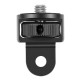 Металлический поворотный переходник с креплением GoPro на 1/4 дюйма (Черный)