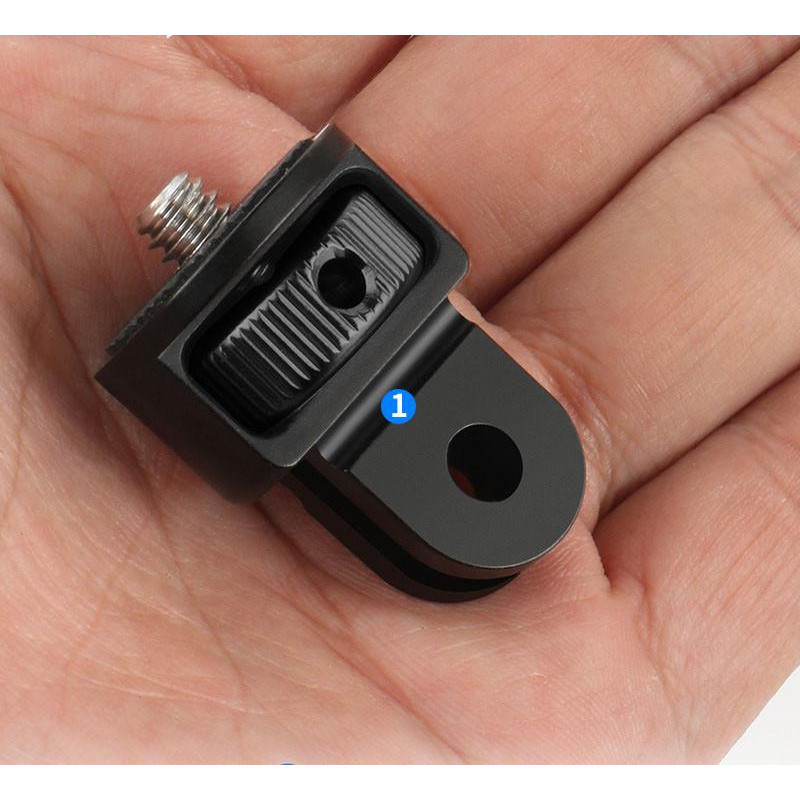 Металлический поворотный переходник с креплением GoPro на 1/4 дюйма (Черный)
