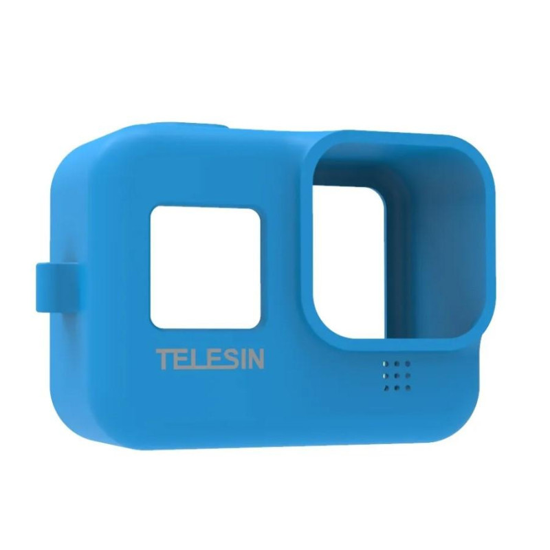 Чехол для GoPro HERO 8 Black с страховочным ремешком Telesin GP-PTC-801 Синий