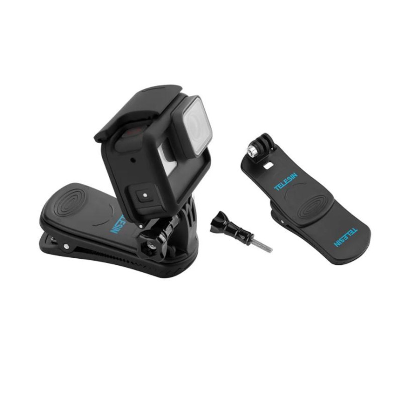 Кріплення прищіпка на рюкзак, кепку для екшн камер GoPro, Xiaomi, Sjcam