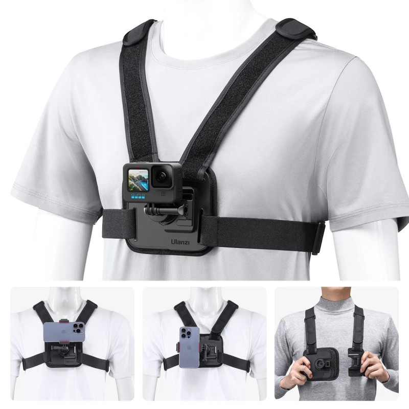 Кріплення на груди Ulanzi для смартфона, GoPro та інших екшн-камер із швидкознімним магнітним кріпленням