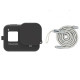 Силиконовый чехол для экшн камеры GoPro 8 Telesin GP-PTC-802-BK с защитой объектива