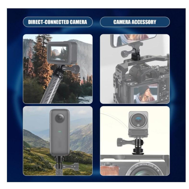 Металлический адаптер на штатив для Gopro и других экшн камер (Черно-красный)