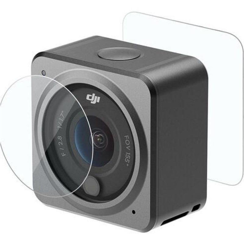 Комплект защитных пленок для DJI Action 2 TELESIN Power Combo (2 пленки для объектива, 2 пленки для экрана)