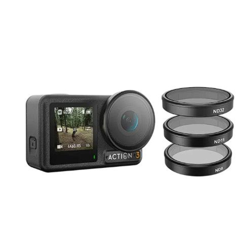 Набор фильтров для DJI Osmo Action 3/4/5pro  CPL/ND8/ND16/ND32 Telesin, светофильтры для экшн-камеры