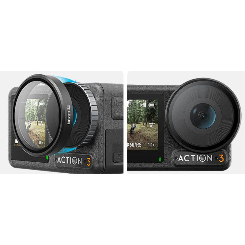 Набор фильтров для DJI Osmo Action 3/4/5pro  CPL/ND8/ND16/ND32 Telesin, светофильтры для экшн-камеры