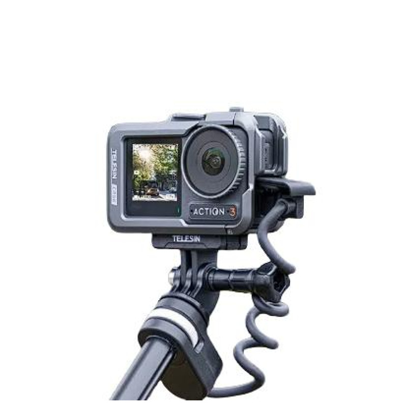 Защитная рамка для DJI Action 3/4, алюминиевая 1/4 с креплением холодный башмак, черная Теlesin