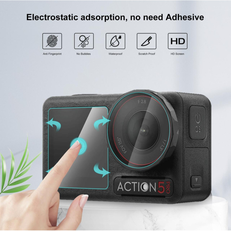 Защитное стекло для DJI Action 5 Pro Puluz PU958T