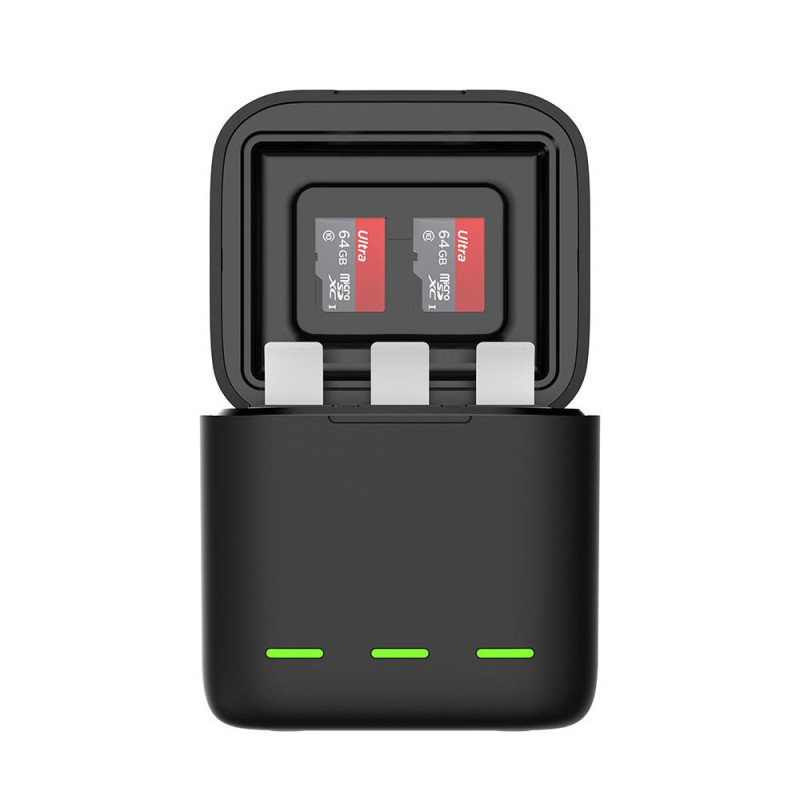 Зарядне пристрій для GoPro 13 і пилезахисний бокс для зберігання акумуляторів Telesin S0-BCG-10-TGP