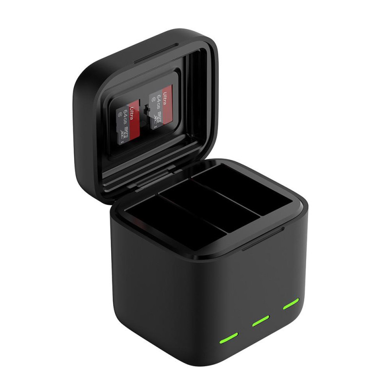 Зарядне пристрій для GoPro 13 і пилезахисний бокс для зберігання акумуляторів Telesin S0-BCG-10-TGP