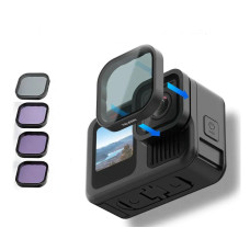 Набор фильтров CPL/ND8/ND16/ND32 для GoPro 13 Telesin S5-FLT-13-TGP