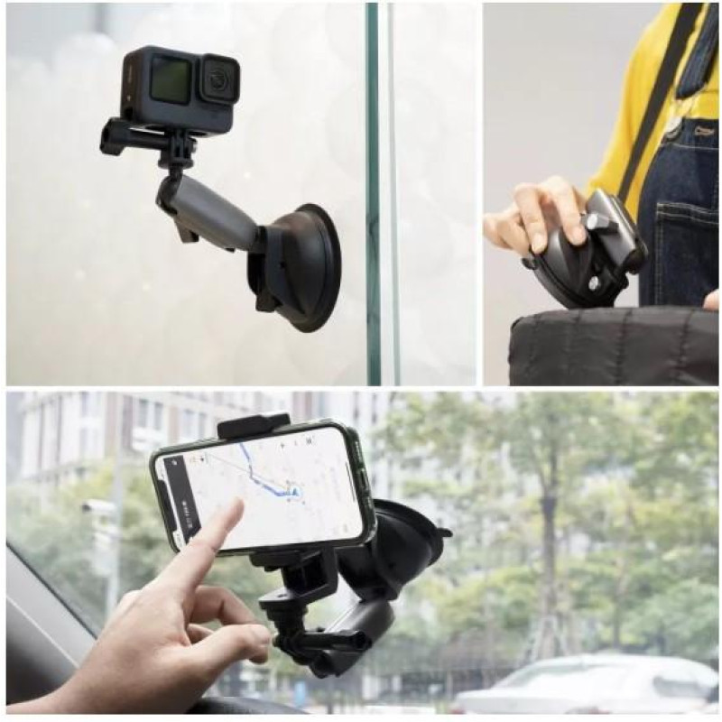 Крепление шарнир с присоской для экшн камер Telesin suction cup mount, TE-SUC-010