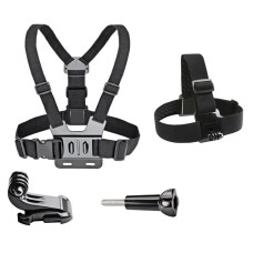 Набір аксесуарів для екшн-камери GoPro, SJCAM, Eken, Xiaomi (кріплення на голову, кріплення на груди, J-Hook