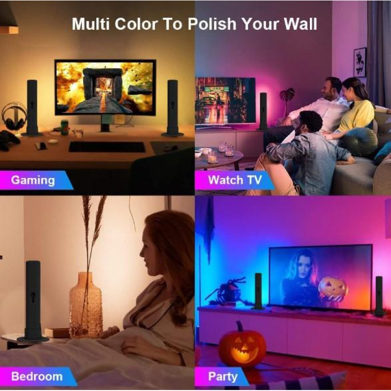 Подвійна панель RGB, фонове освітлення 70LED 10ВТ із пультом Wi-Fi Puluz