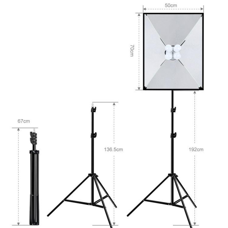 Постоянный свет со стойкой Puluz PU5071EU LED 50x70 см