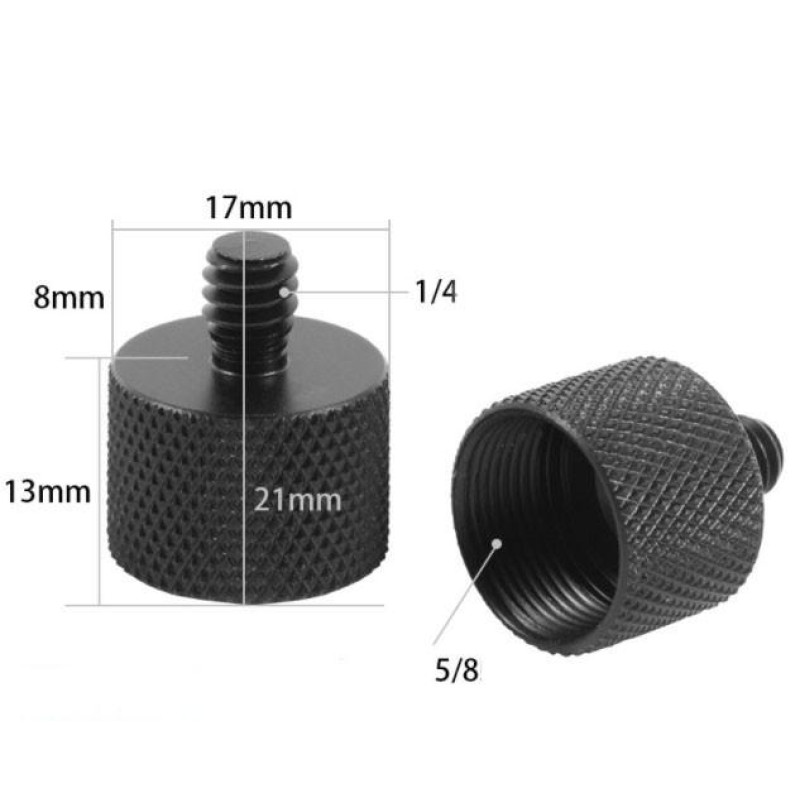 Адаптер переходник с резьбы 1/4" Male (папа) на 5/8" Female (мама) (Puluz LS101)
