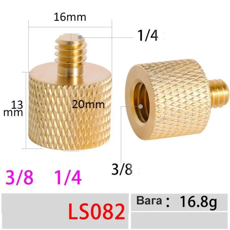 Набор адаптеров переходников 2 в 1 с резьбой 3/8" на 1/4"