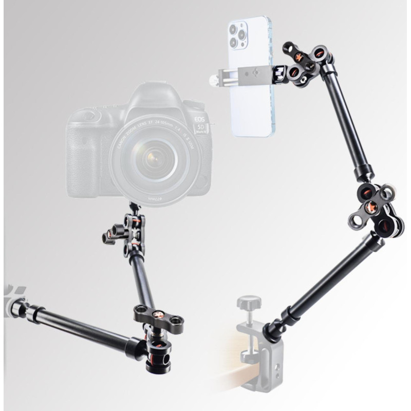 Металлический кронштейн, держатель Magic Arm Super Clamp 53 см для фото/видео техники, смартфона