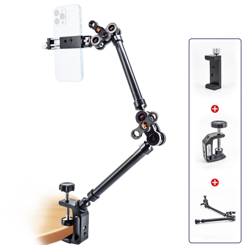 Металлический кронштейн, держатель Magic Arm Super Clamp 53 см для фото/видео техники, смартфона