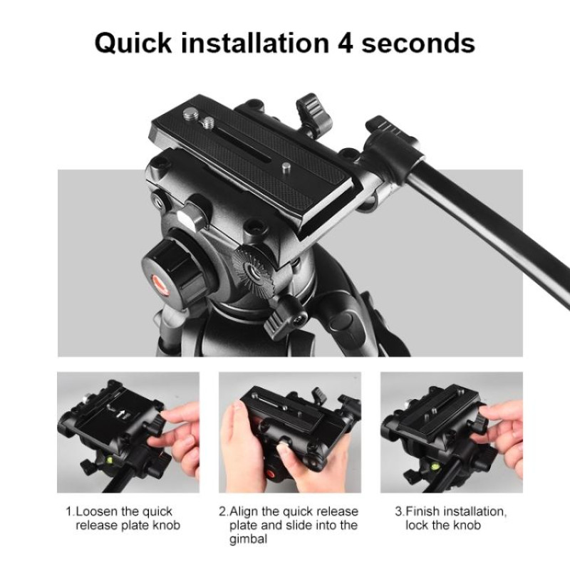 Професійний штатив для DSLR/SLR-камер, відеокамер, смартфонів Puluz PU3047B