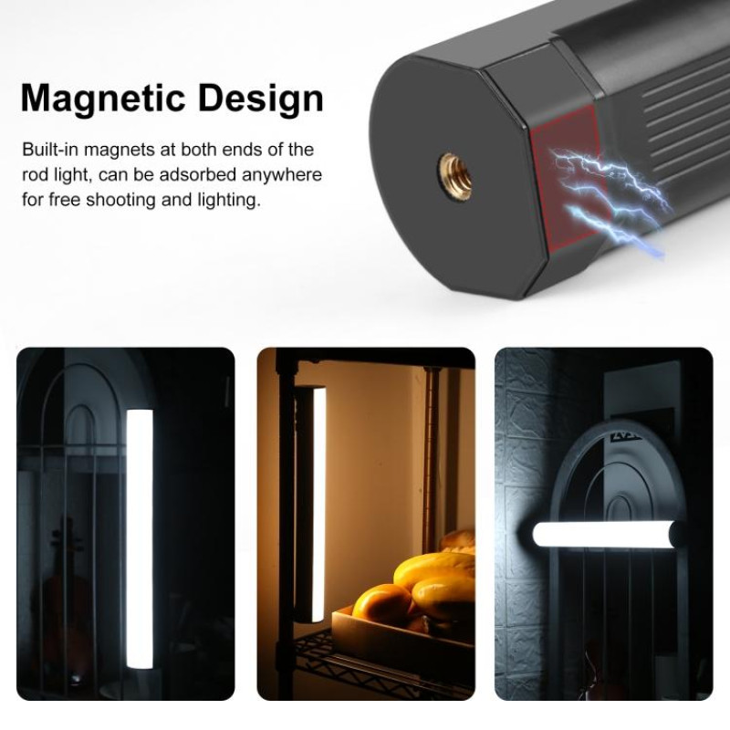 Магнитный портативный свет Puluz PU4139 30 см LED RGB 3000mAh 2500-9000K