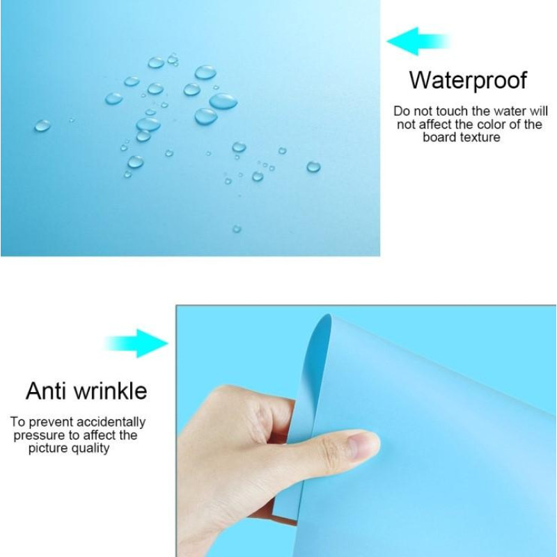 Фон для фотосъемки, ПВХ-бумага  размер: 73,5 см x 36 см (синий)