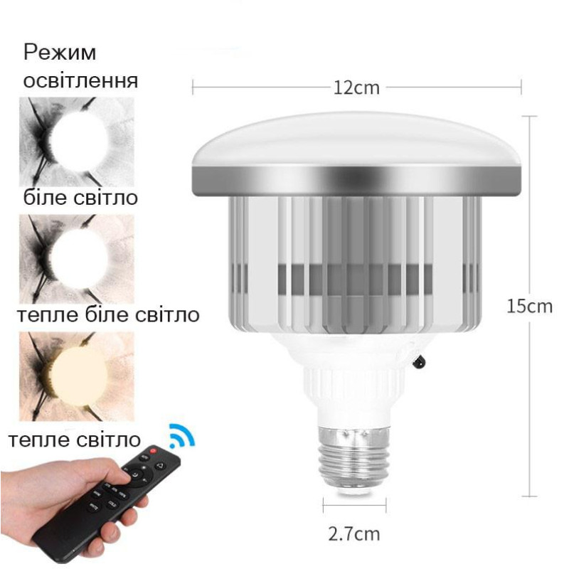 Светодиодная LED-лампа для софтбокса 150W с пультом ДК E27