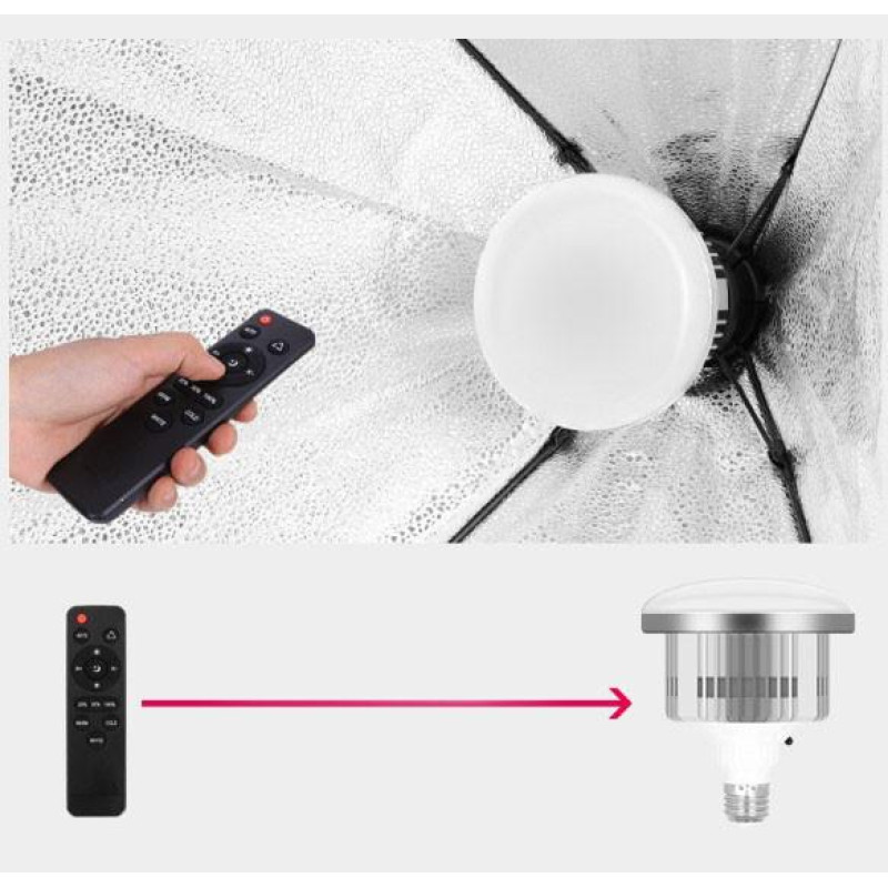 Светодиодная LED-лампа для софтбокса 150W с пультом ДК E27