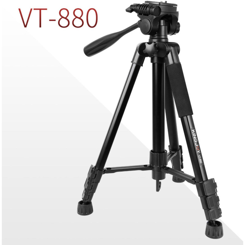 Професійний штатив для фотоапарата, відеокамери та смартфона Kingjoy VT-880 47,6-146,5 см / Тринога для телефона