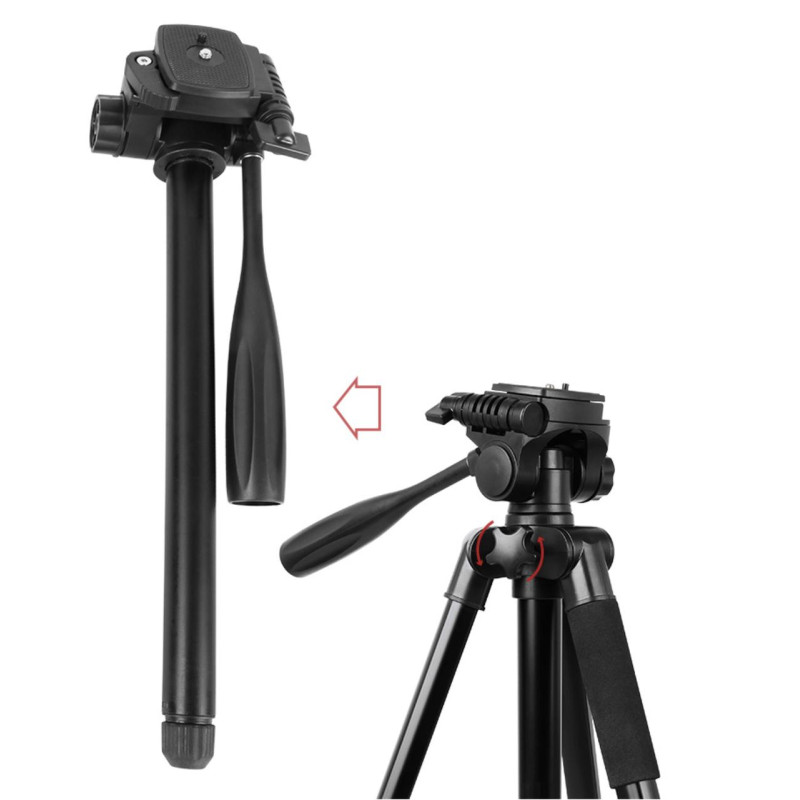 Професійний штатив для фотоапарата, відеокамери та смартфона Kingjoy VT-880 47,6-146,5 см / Тринога для телефона