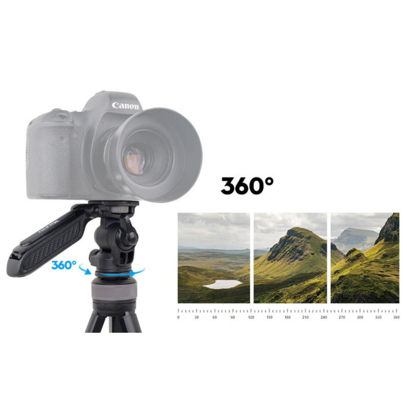 Штатив для смартфона і фототехніки з відео головкою 44.5-141 см Xiletu XT-204A