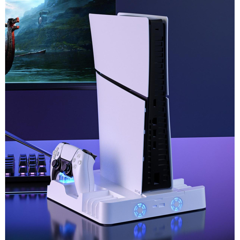 Мультифункціональна док-станція Aolion для PlayStation 5 Slim / PlayStation 5 із зарядкою для 2-х геймпадів