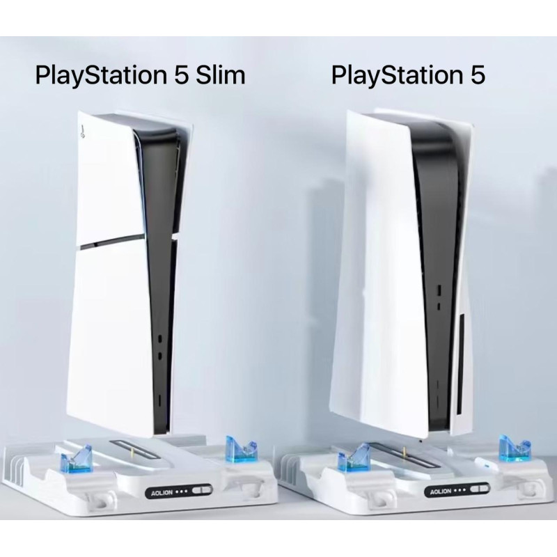 Мультифункціональна док-станція Aolion для PlayStation 5 Slim / PlayStation 5 із зарядкою для 2-х геймпадів
